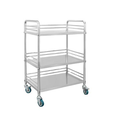 BR-M63 Medical Stainless Steel Crash Cart Drug Surgical Nursing Doctor Hospital Clinic Stainless Steel Medicine Trolley